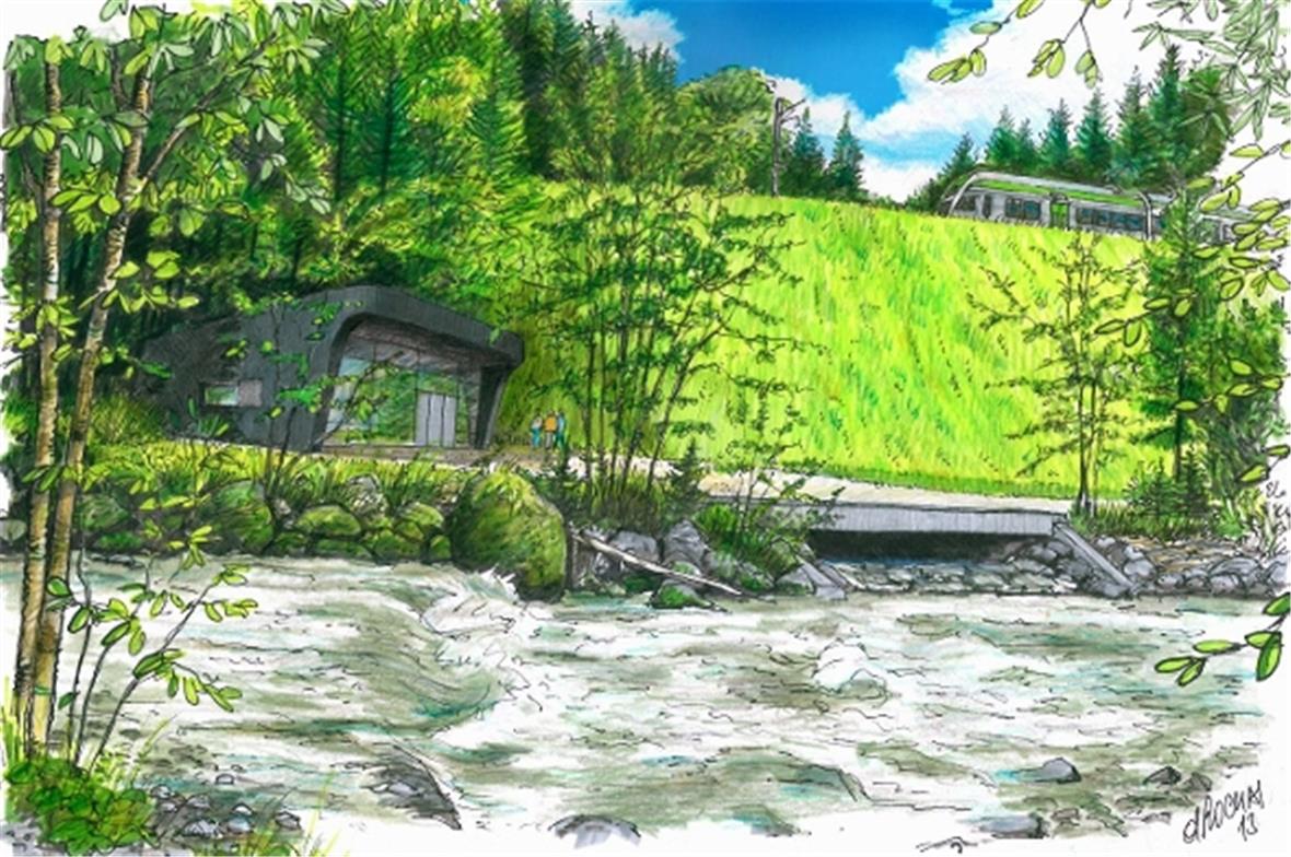 Hier wird das Wasser wieder in die Simme zurück geleitet.