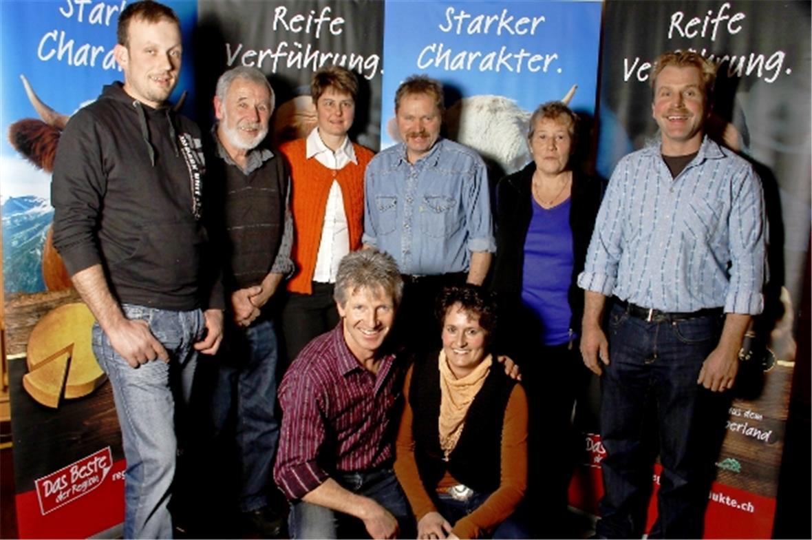 Hintere Reihe: Michael Abbühl Weissenburg (Alp Seeberg), Fritz Batzli Därstetten...