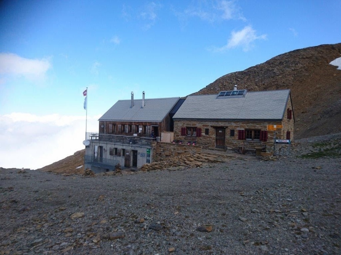 Hoch oben, die Wildstrubelhütte.