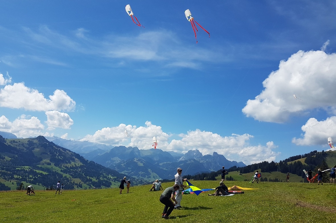 Hochbetrieb auf dem Flugfeld Hüsliberg.