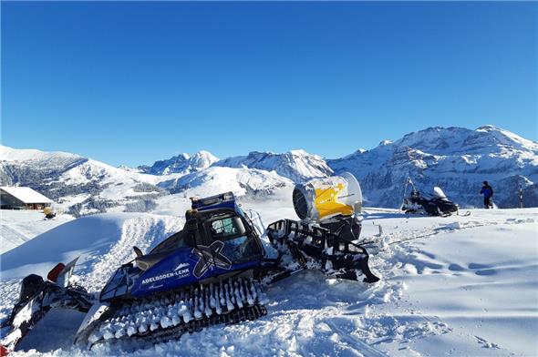 Hochmoderne Beschneiungsanlage: Die Schneesicherheit am Betelberg wurde mit dem neuen Speichersee Leiterli entscheidend erhöht.