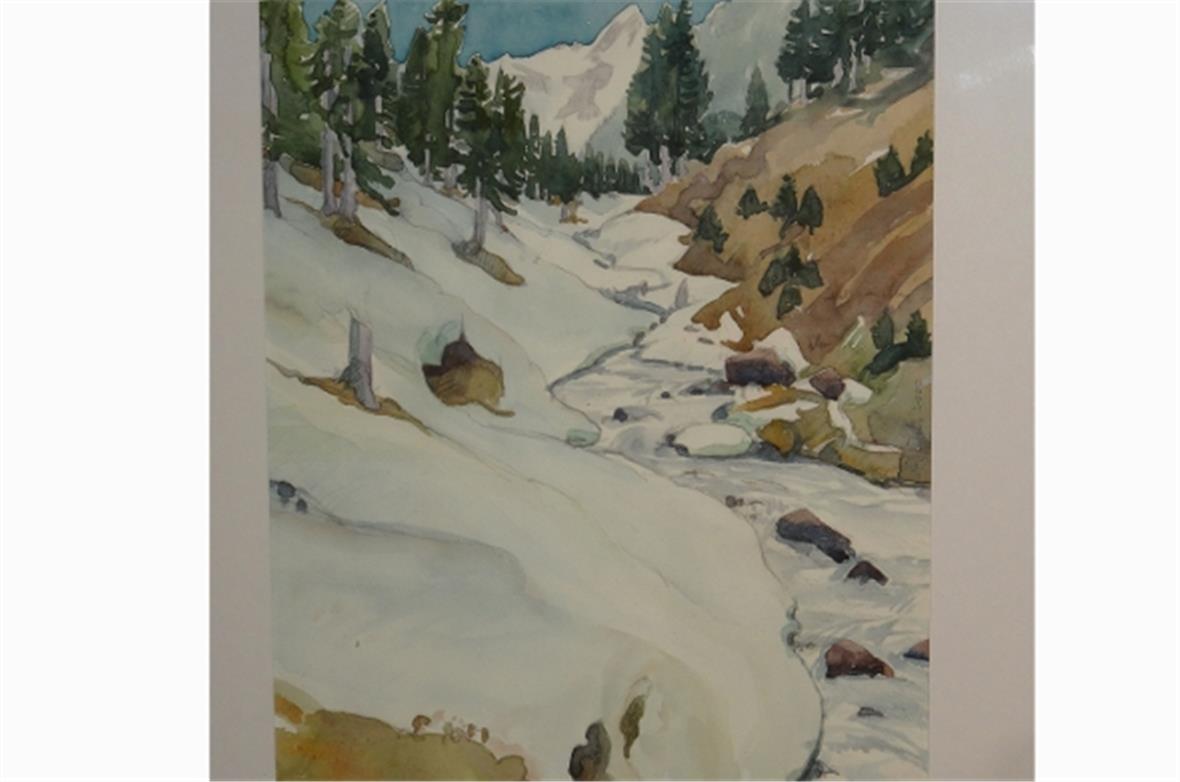 Iffigenalp, Schneeschmelze, Aquarell