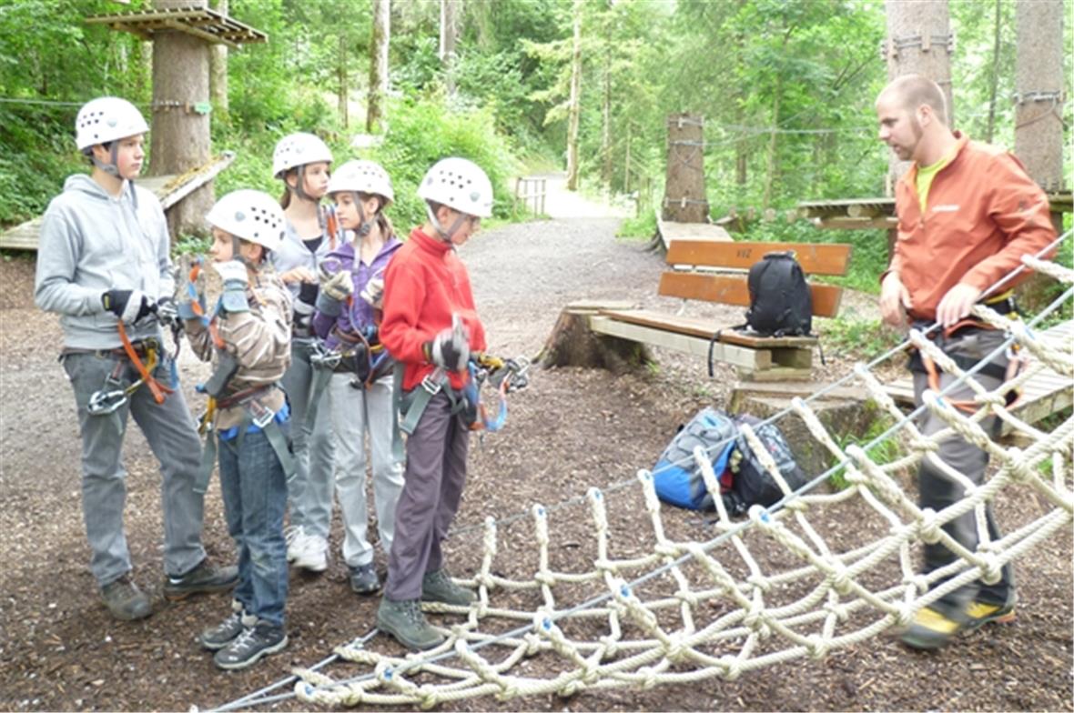 Im Seilpark Zweisimmen.