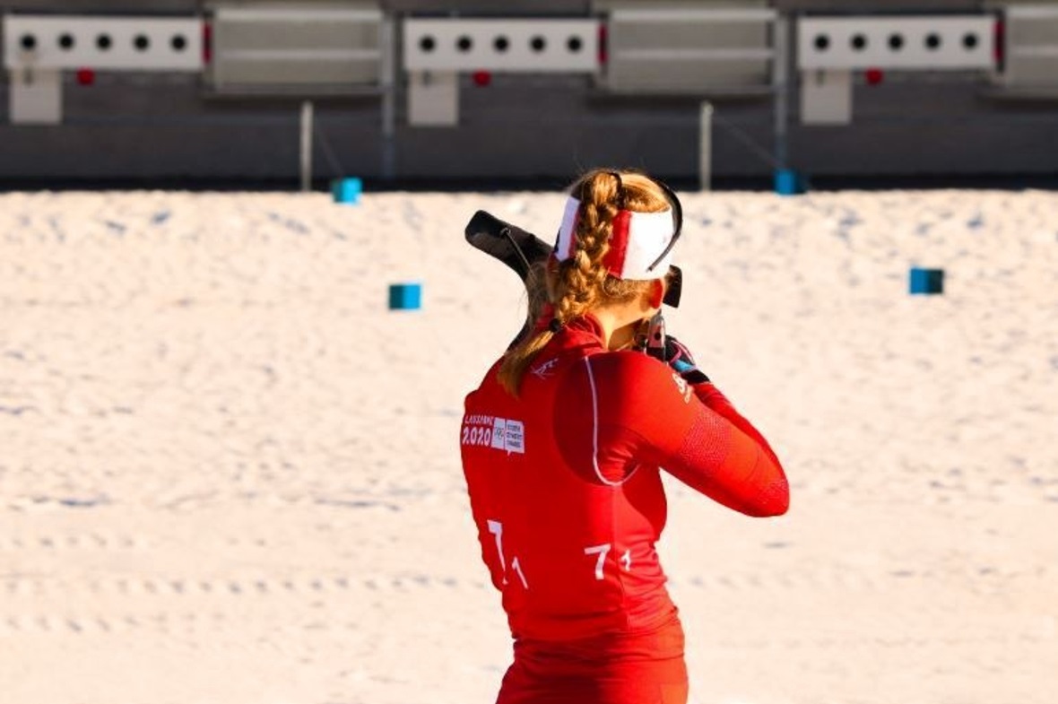 Im Stehendanschlag während der Single Mixed.