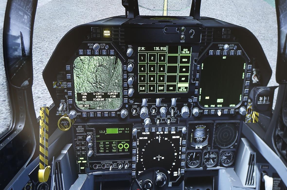 Im cockbit des FA 18.