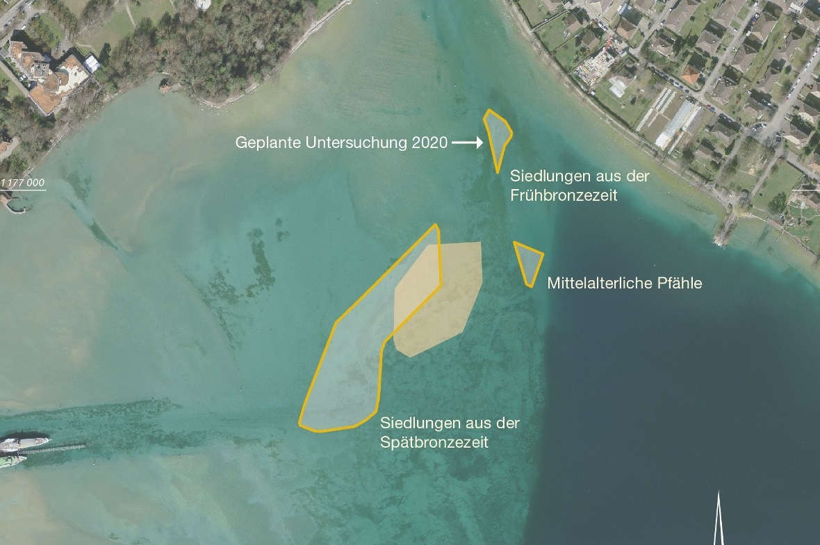 Im unteren Becken des Thunersees existierten in der frühen und späten Bronzezeit verschiedene Pfahlbausiedlungen. Auch aus dem Früh- und Hochmittelalter gibt es zahlreiche Pfähle, die vermutlich mit Fischfang in Verbindung zu bringen sind.