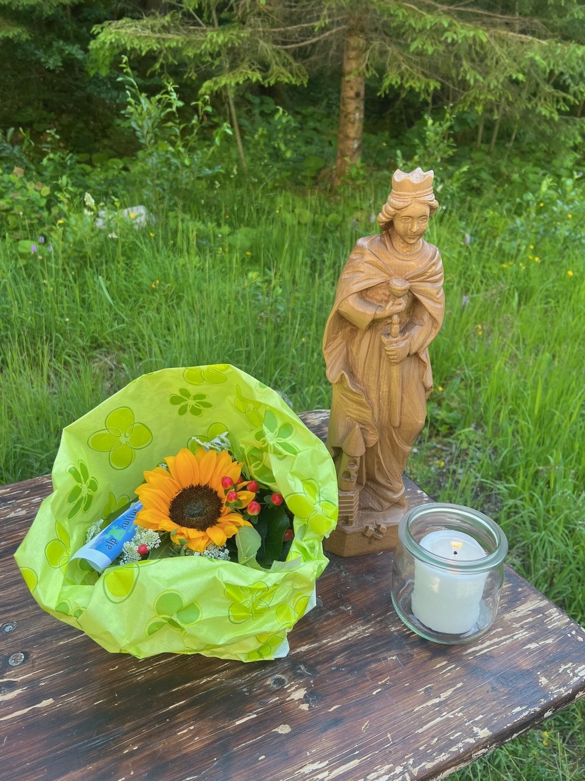 In Gedenken an Edith Kammer wurde ein Licht bei der «heiligen Barbara» angezünde...