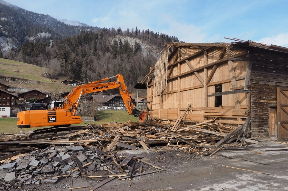 In kürzester Zeit nur noch Geschichte: die Heuhütte in Boltigen.