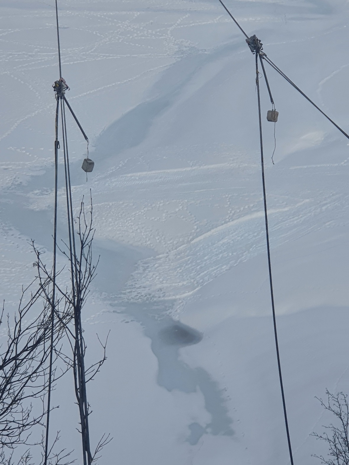 In luftiger Höhe über dem Hinterstockensee wurden die alten Tragseile der Stockh...