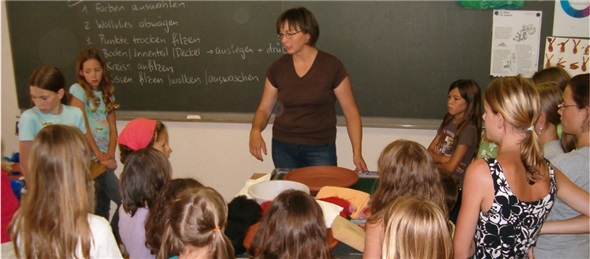 Instruktionen zum Filzen.