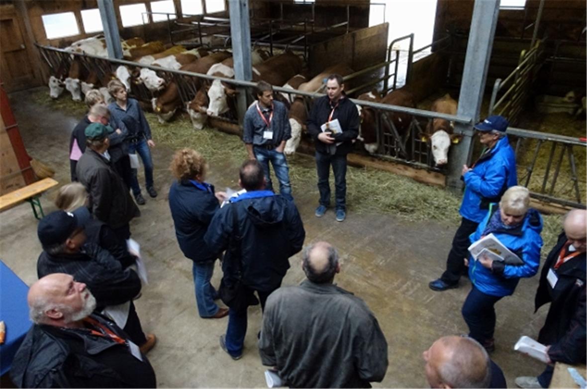 Internationale Kongressteilnehmer hören den Ausführungen von Jürg Grünenwald im ...