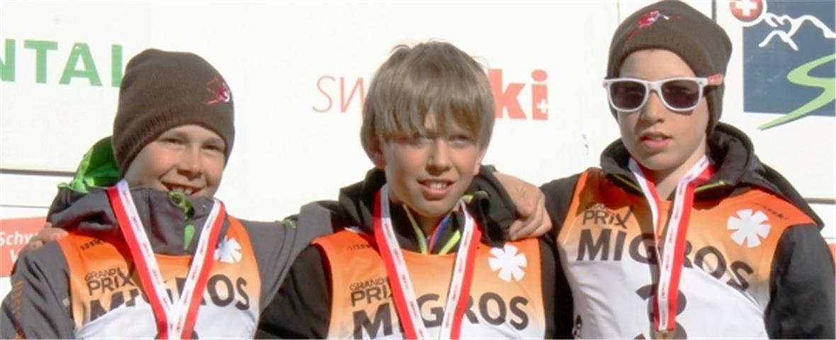 Jahrgang 2001: Nathanael Lauber, Lenk Rang 1; Franjo von Allmen, Boltigen, Rang 2.