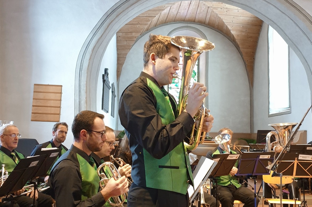 Joel Matti brillierte als Solist auf dem Es-Horn in «Over the Rainbow».