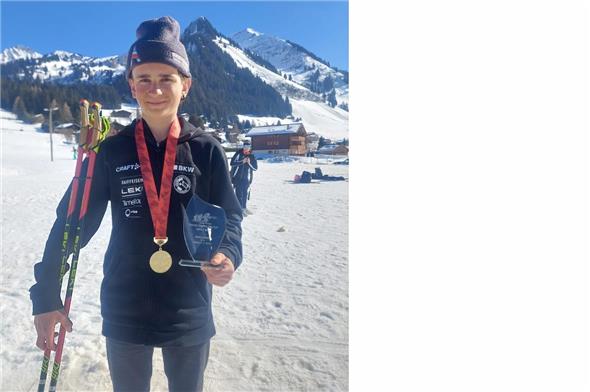 Jonas Zeller wurde, auch dank einer starken Laufleistung, U15-Schweizermeister im Biathlon-Sprint.
