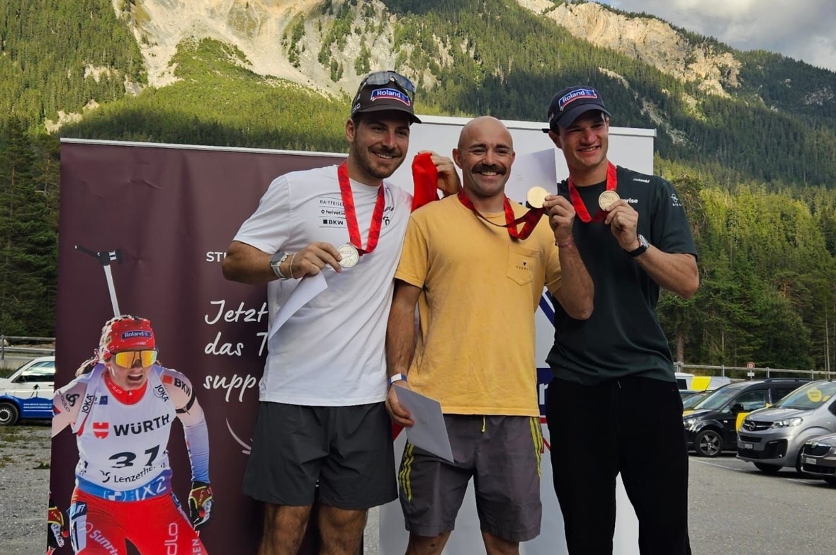 Joscha Burkhalter (Silber), Dario Danuser (Gold), Niklas Hartweg (Bronze).