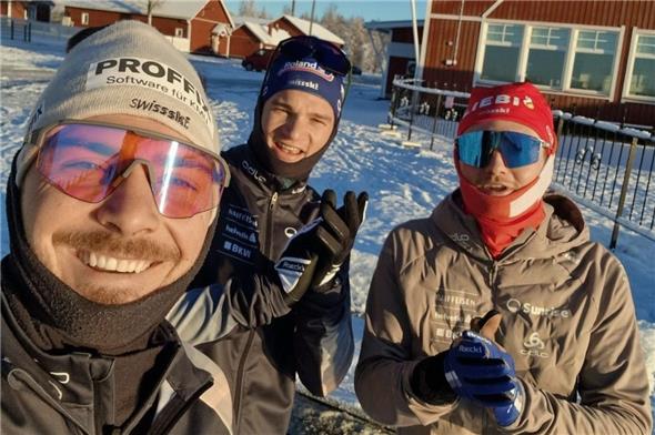 Joscha mit Niklas Hartweg und Sebastian Stalder.
