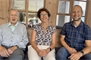 Jubilar Ernst Winzenried mit Gemeinderätin Sonja Perren und Gemeindepräsident Patrick Aegerter.