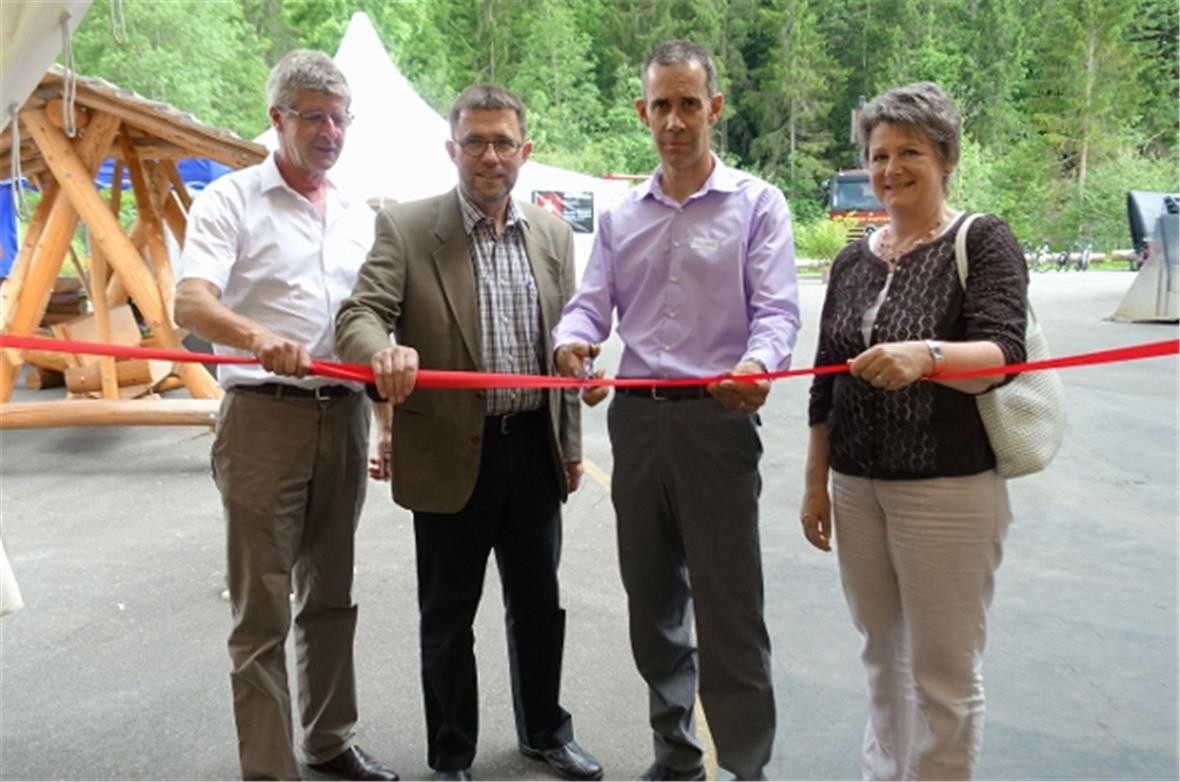 KMU-Präsident Toni Lenz, Gemeindepräsident Albin Buchs, OK-Präsident Marc Müller...