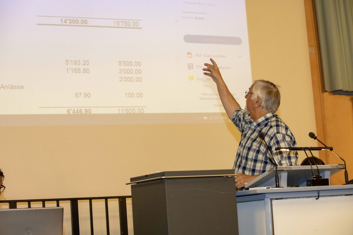 Kassier Jakob Rösti stellte die Jahresrechnung vor.