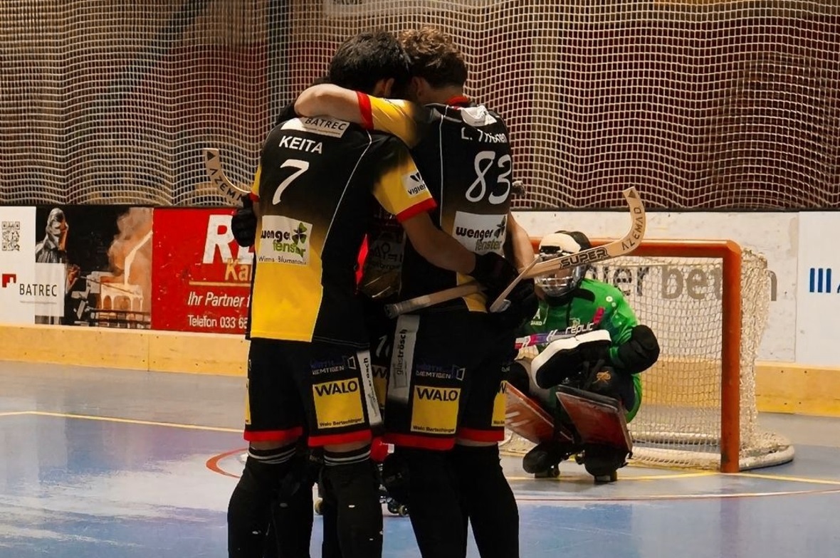Erster Vollerfolg für den RHC Wimmis in dieser Saison Keita Graf und Loris Thönen.