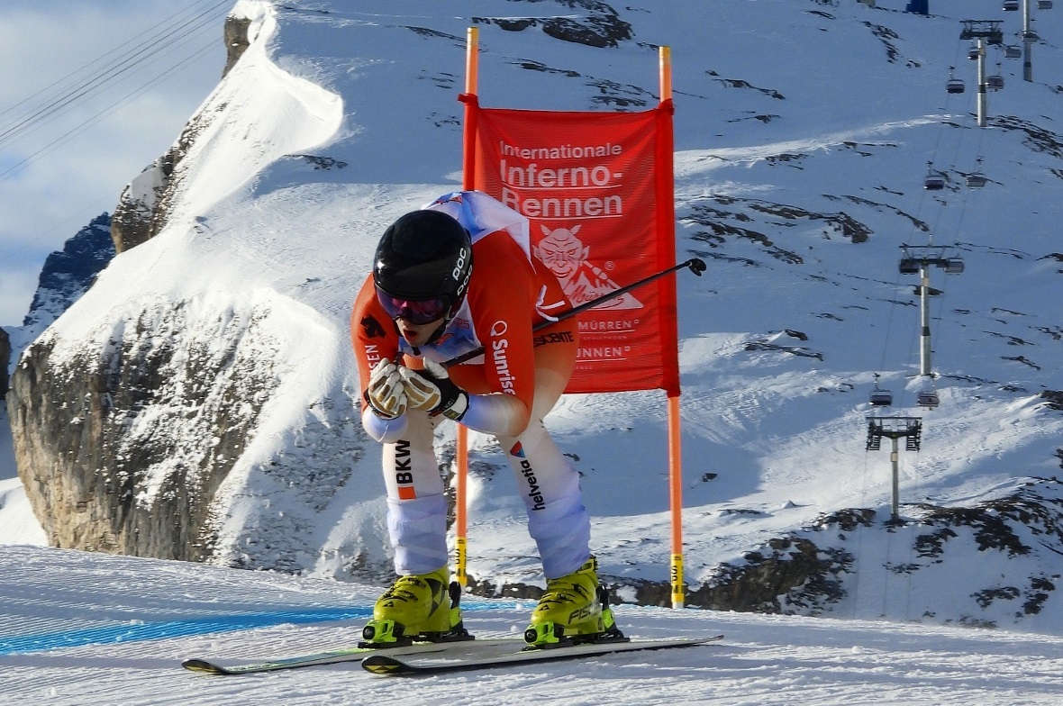Kilian Burri aus Boltigen meisterte die Inferno-Abfahrt vor der Baustelle der neuen Schilthornbahn am schnellsten.