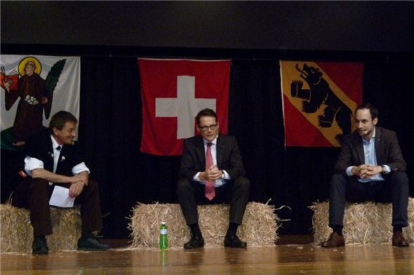 Kilian Wyssen, SVP-Sektionspräsident und Organisator des Polit-Abends mit den Nationalräten Roger Köppel (SVP) und Christian Wasserfallen (FDP)