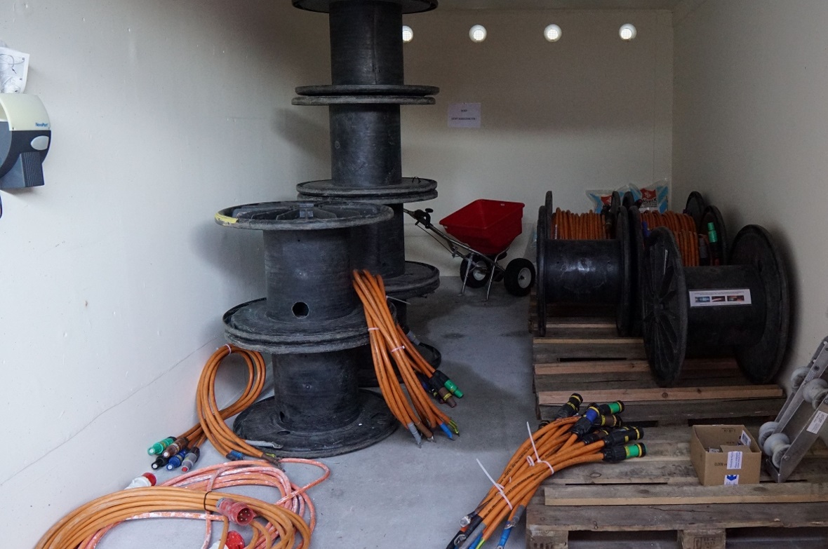 Kilometer Meter Kabel – vieles davon nur provisorisch, um einen störungsfreien B...