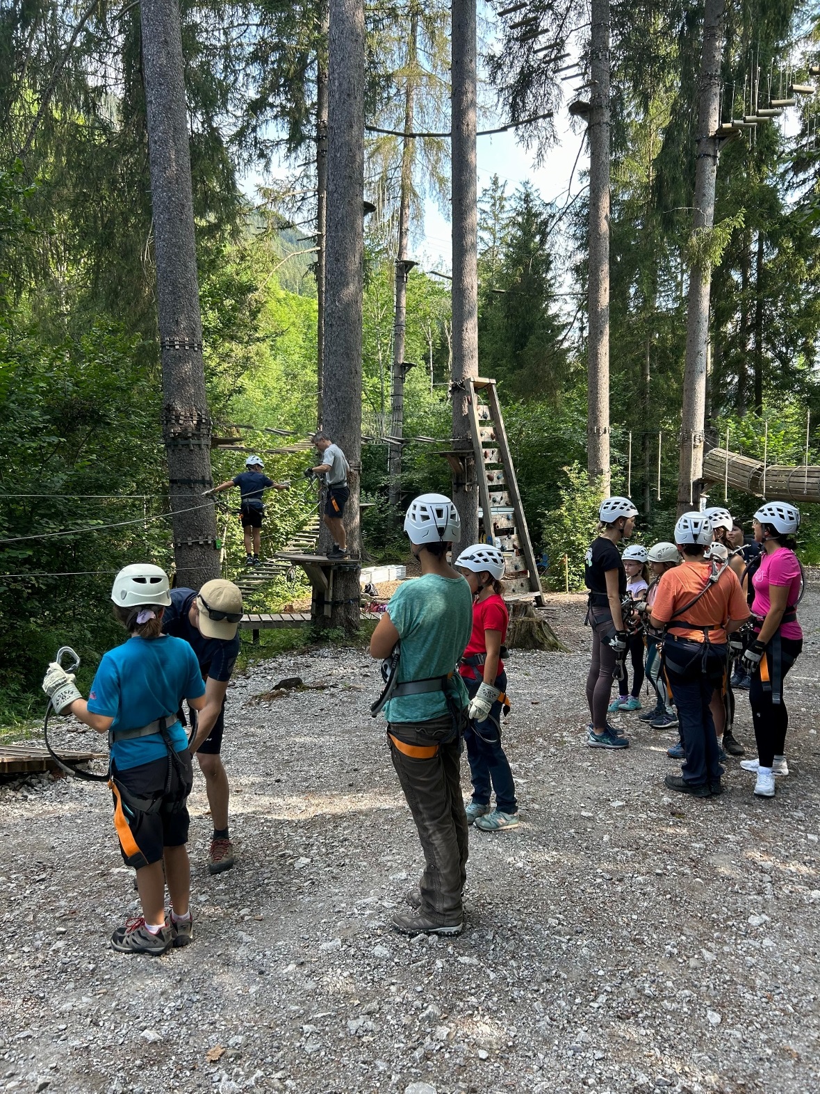 Klettern im Seilpark.