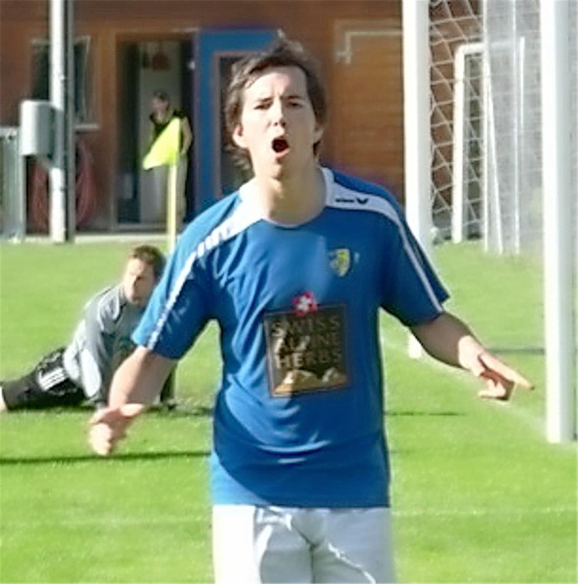 Klossner’s Jubel nach seinem Tor zum 2 zu 1.