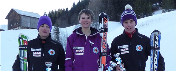 Knaben JO 2: 2. Pascal Rohrer, Aeschi; 1. Jonas Knöri, Zweisimmen; 3. Nicola Furer, Homberg.