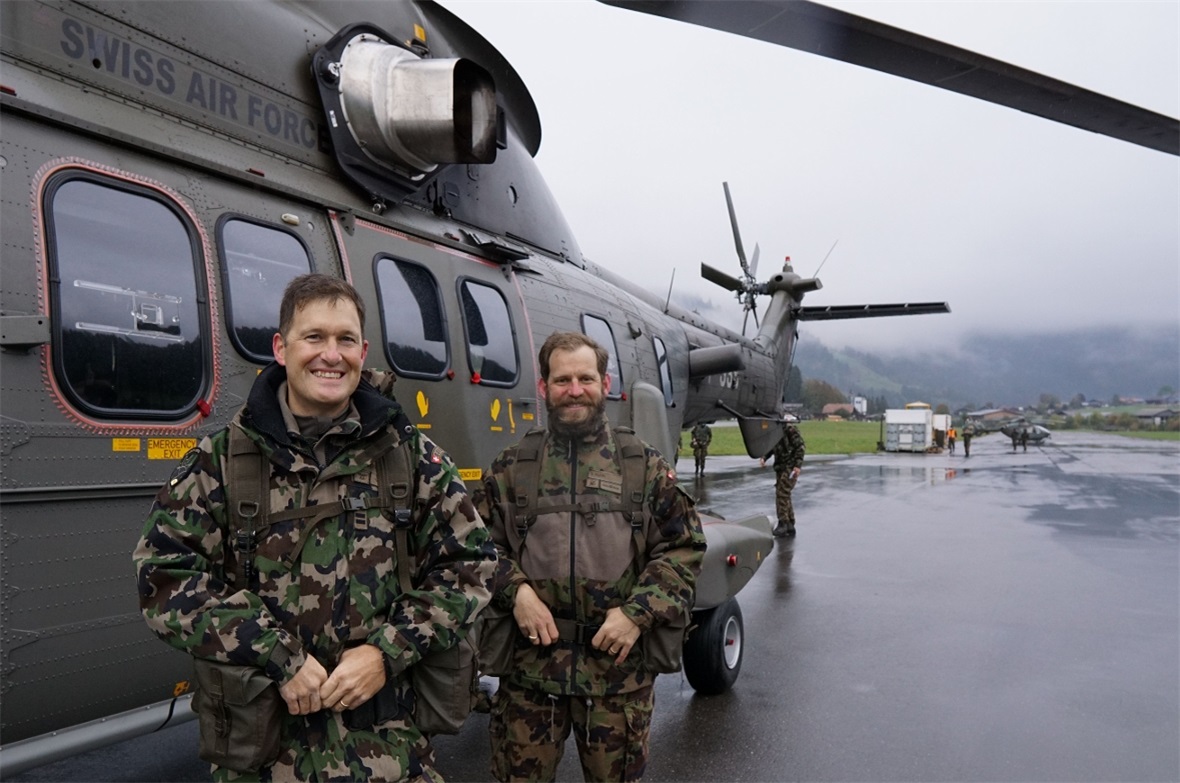 Kommandant Rolf Imoberdorf und Adjutant Major Sebastian Klein.