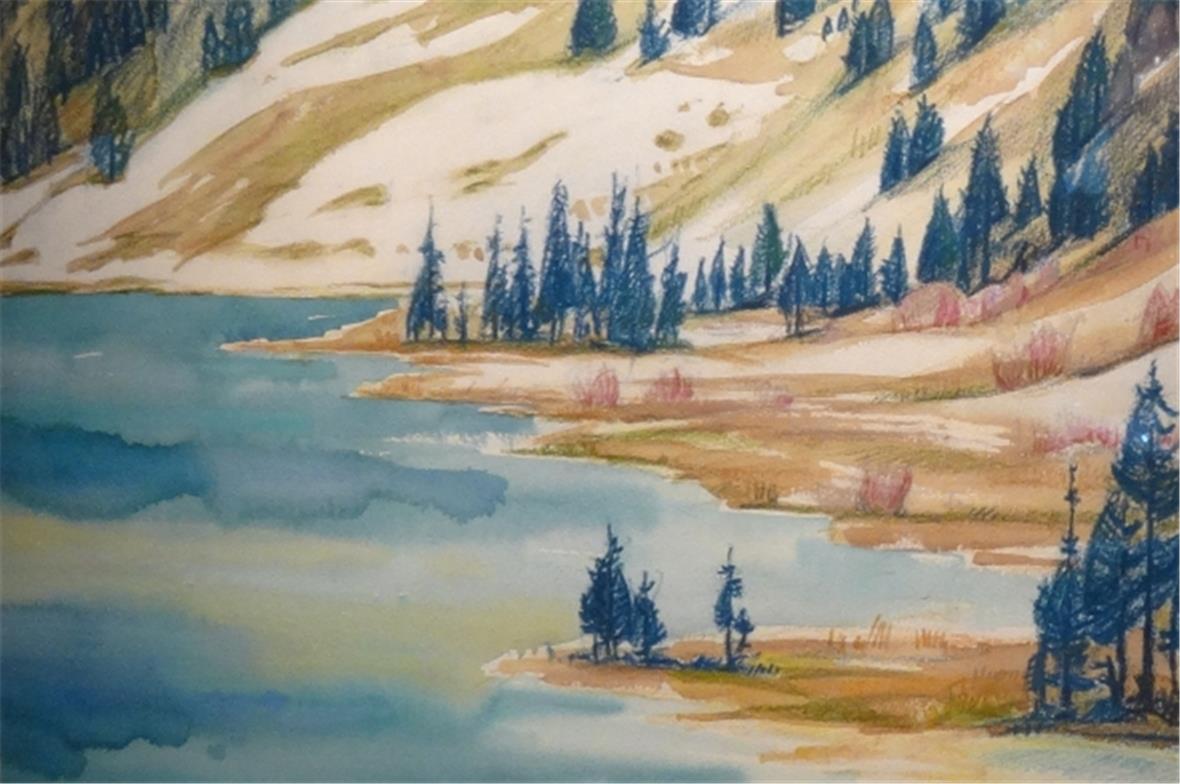 Lauenensee, Schneeschmelze, Mischtechnik