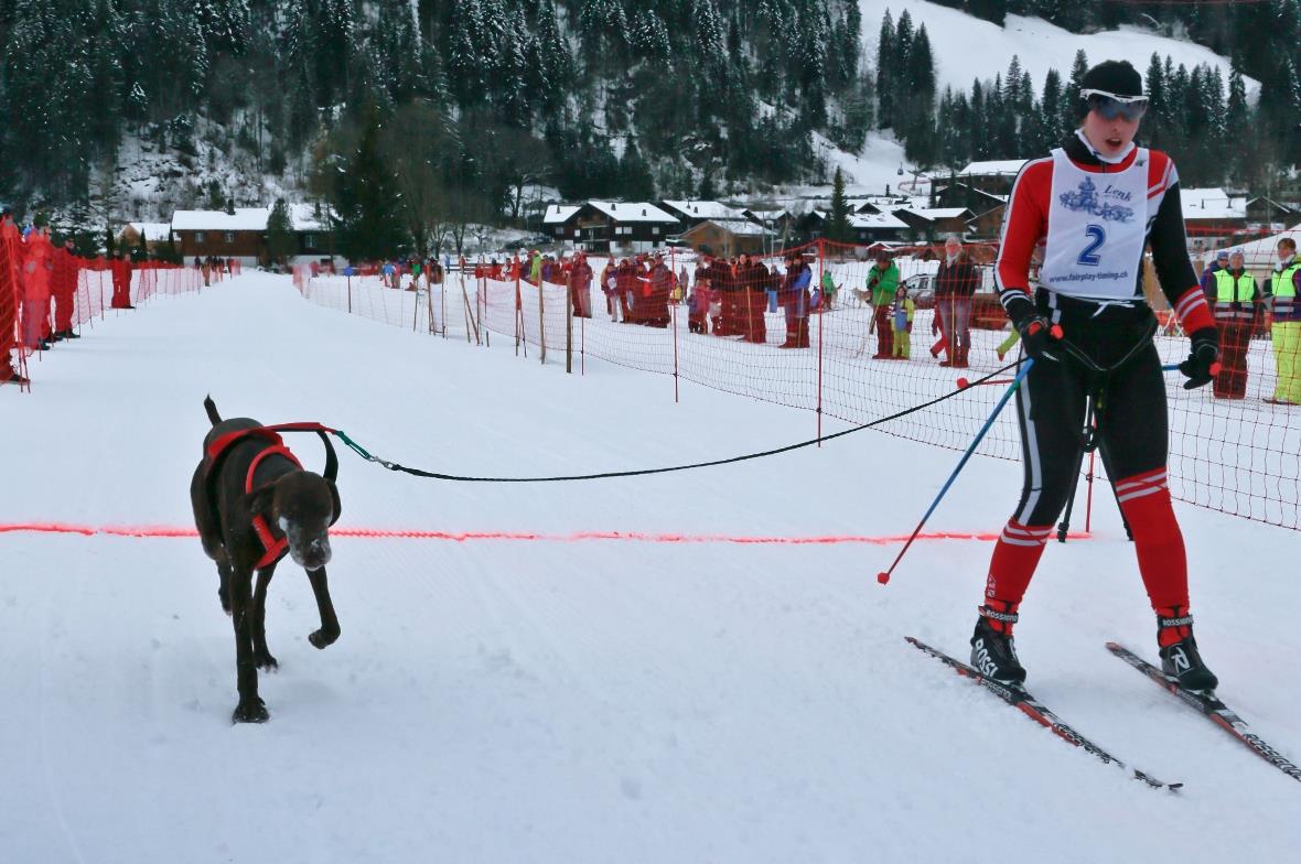 Lena Weilenmann erreichte den erster Rang im Skijöring.