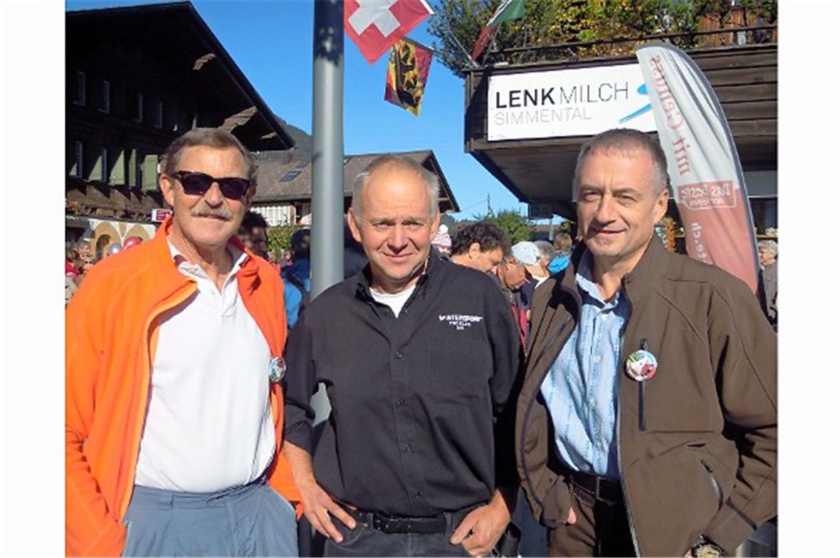 Lenk Simmental Geschäftsführer Eduardo Zwyssig (rechts) geniesst Alpkultur; Geme...