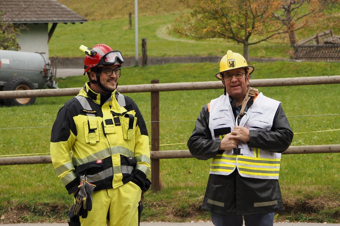 Leutnant Adrian Di Camillo und Hauptmann Stefan Buchs wurden verabschiedet.