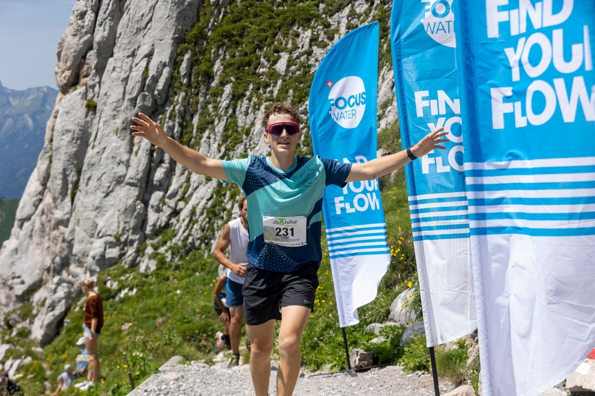Livio Kaufmann aus Oey freute sich über seinen Zieleinlauf.