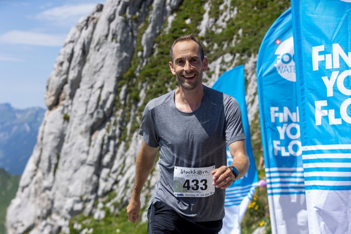 Lorenz Ueltschi aus Därstetten, wie immer gut gelaunt beim Lauf.