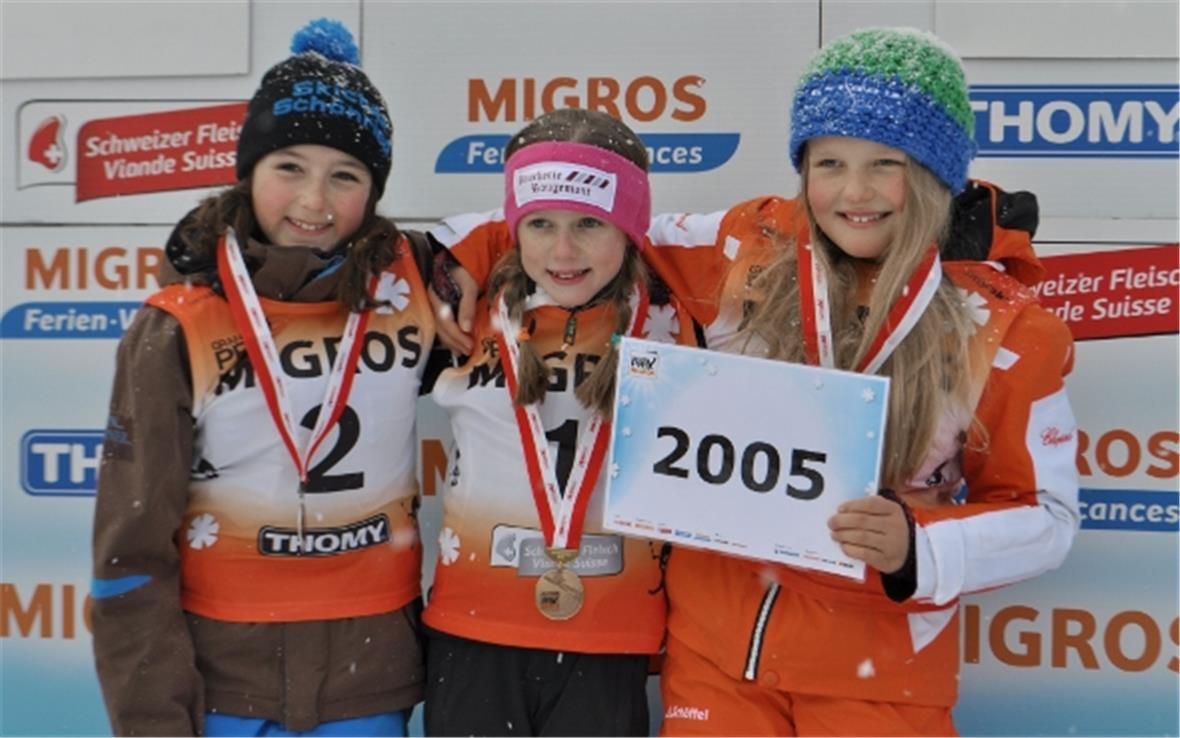 Mädchen Jg. 2005: 2. Rang Alena Gasser, Blankenburg, 1. Rang Laeticia Reichenbach, Rougemont; 3. Rang Celine Reichenbach, Lauenen b. Gstaad.