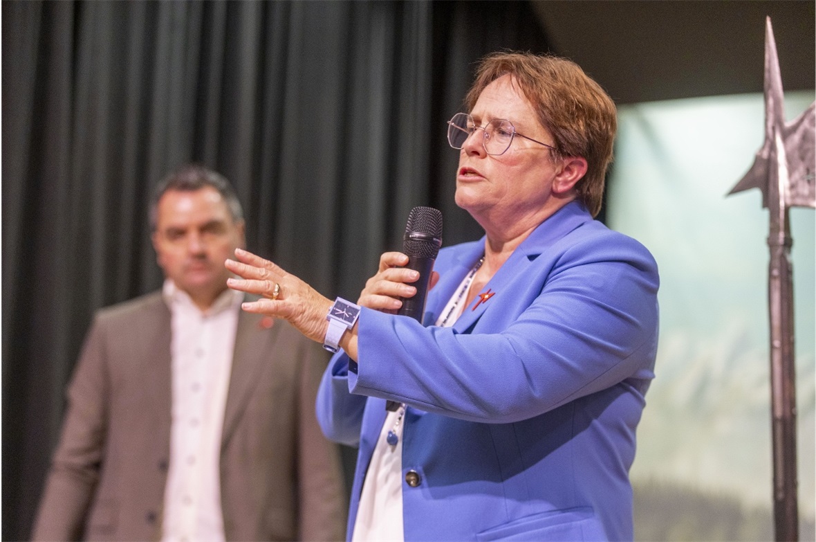 Magdalena Martullo‑Blocher zeigte Präsenz  in Därstetten und sucht den direkten ...