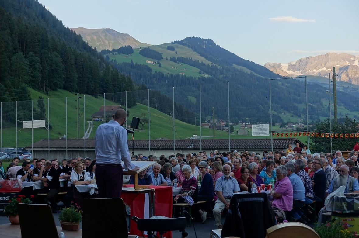 Marco Büchel hielt eine beeindruckende und gleichzeitig sympathische Festansprac...