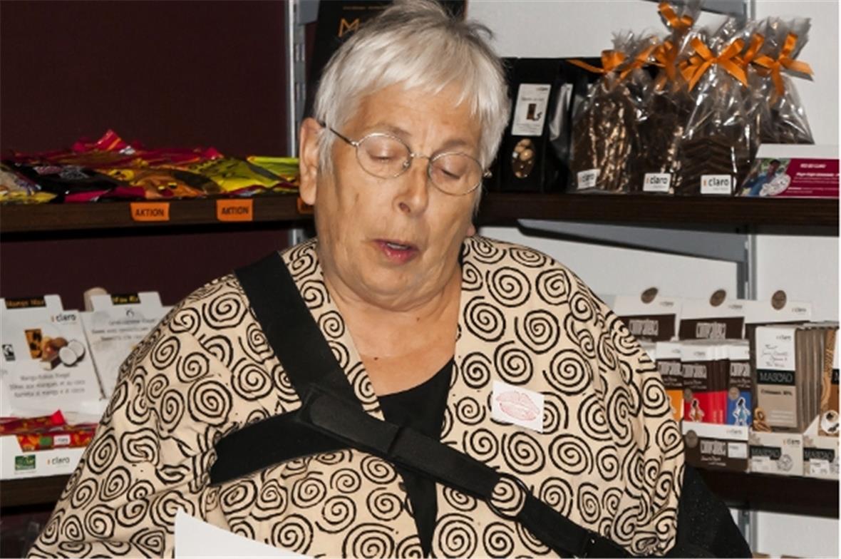 Marianne Brunner vom claro-Weltladen erklärte, was es mit fairem Handel auf sich...