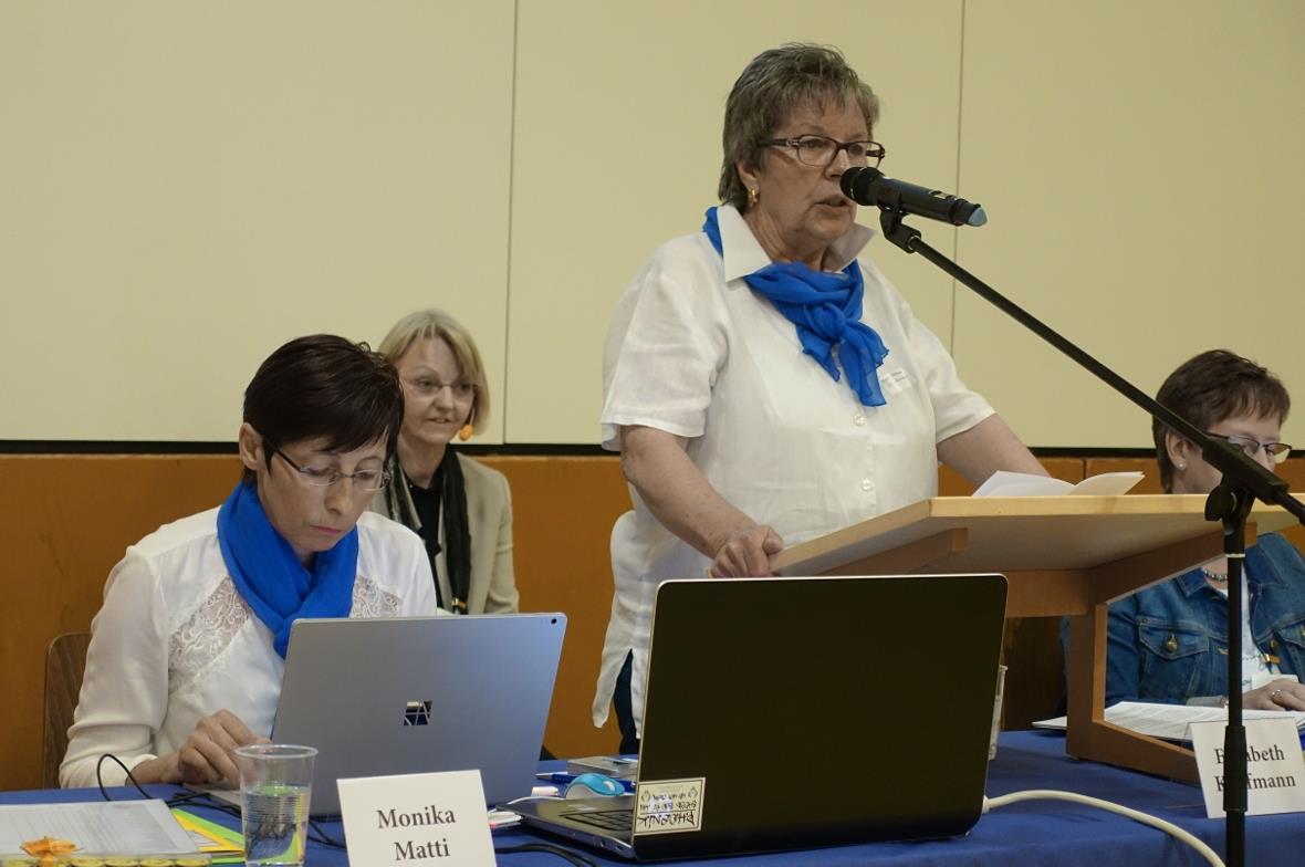 Marianne Egger begrüsste die über 120 Frauen als Präsidentin des gastgebenden Fr...