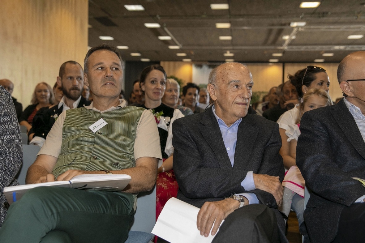 Martin Rüegsegger (links) Geschäftsführer von Schweizer Alpkäse und alt Bundesra...