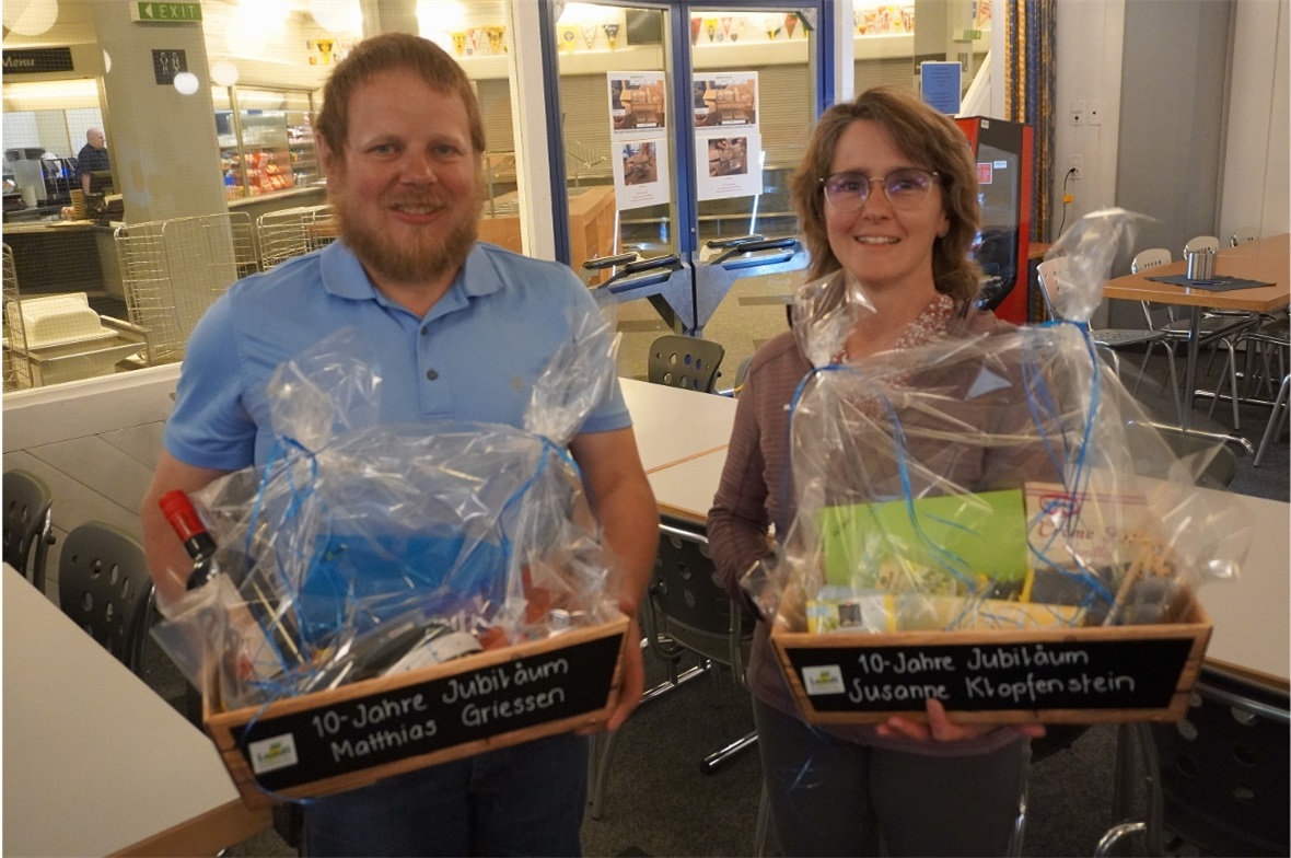 Matthias Griessen und Susanne Klopfenstein wurden für zehn Jahre in den Diensten...