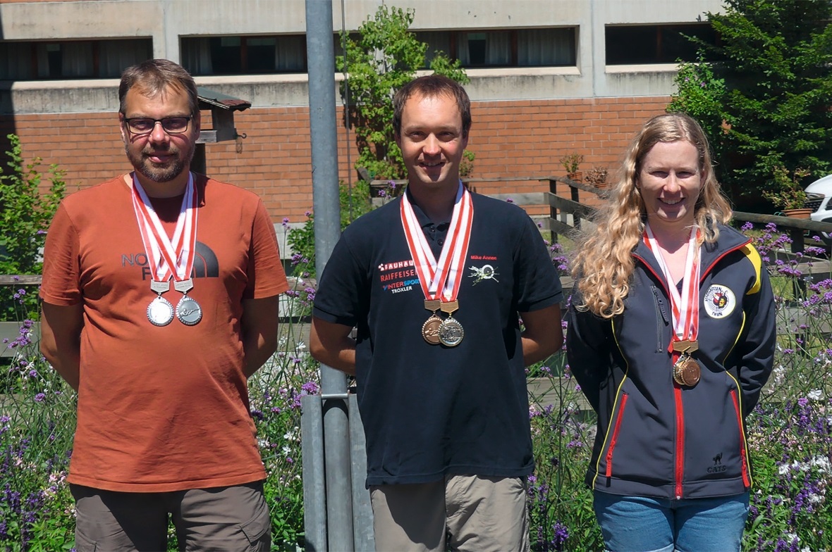 Michael Annen (Mitte), 1. Dreistellung und 3. liegend, Melanie Bruni mit umgekehrten Platzierungen sowie Michael Bieri, der zweimal Zweiter wurde.