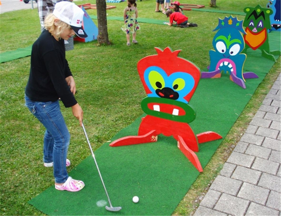 Minigolfposten «Die drei Inkas».