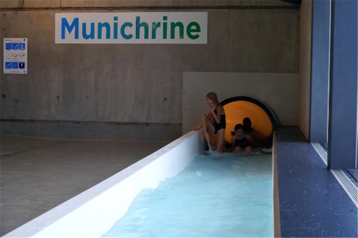 Mit Licht und Ton-Effekten wird die Rutschpartie belgeitet.