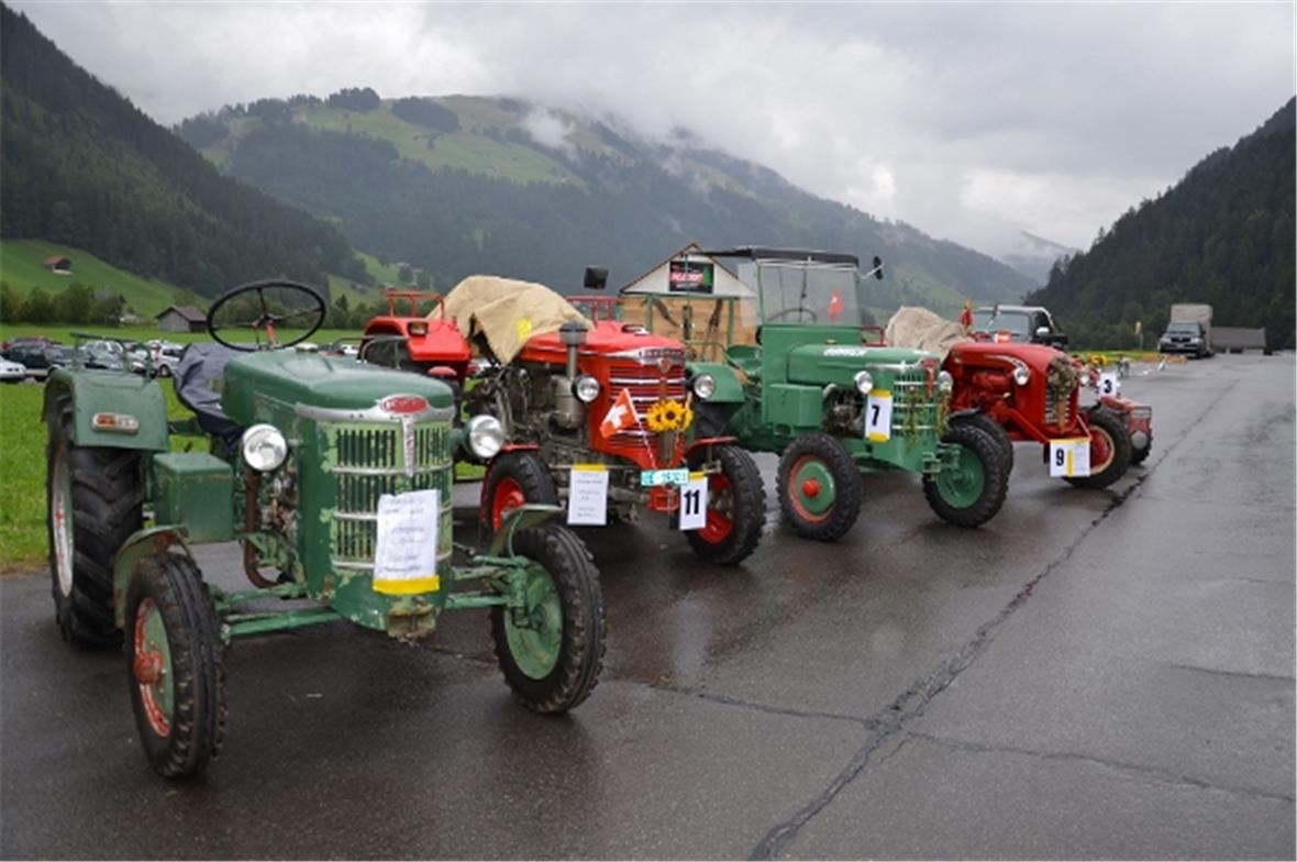 Mit Stolz führten rund ein Dutzend Besitzer ihre historischen Landmaschinen und ...
