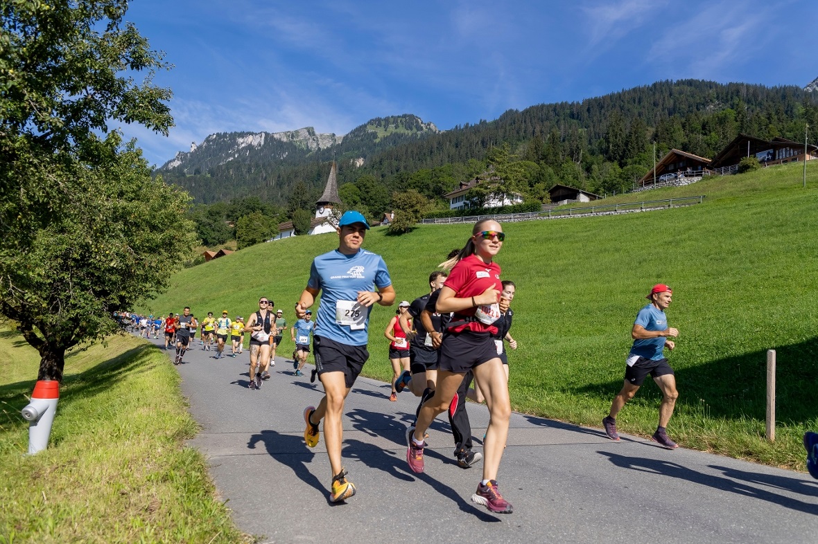 Mit der Startnummer 1022 startete Michelle Künzi beim Staffellauf mit Papi Simon...