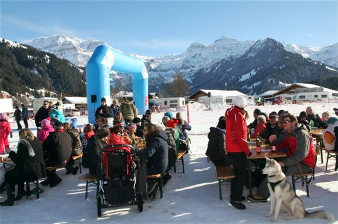 Mittagessen im Zielraum